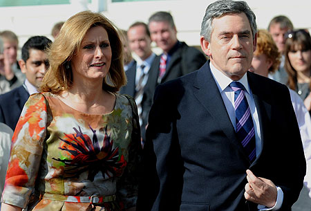 Thủ tướng Anh Gordon Brown và phu nhân Sarah Brown.