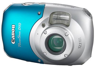 Canon PowerShot D10 có khả năng hoạt động dưới mực nước sâu tới 10m.