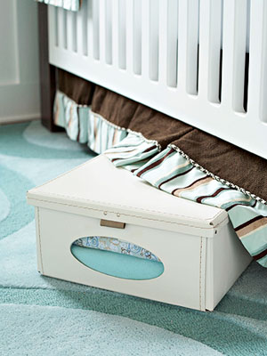 baby storage detail, under crib