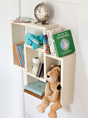 baby storage detail, shelves